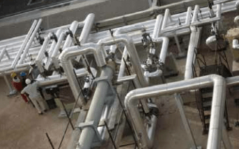 Distribution piping of SHELL markets